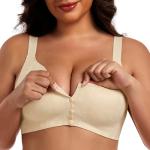 Daisy Front Snap Wireless Lace Bralette, Plus Size