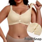 Daisy Front Snap Wireless Lace Bralette, Plus Size