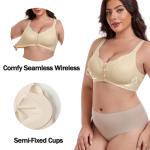 Daisy Front Snap Wireless Lace Bralette, Plus Size