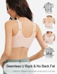 Gailife Wireless V Neck Full Coverage Bra 3XL