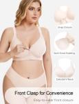 Gailife Wireless V Neck Full Coverage Bra 3XL