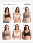Gailife Wireless V Neck Full Coverage Bra 3XL