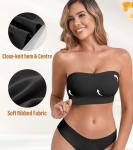 Comfortable Strapless Wireless Bra with Clear Straps