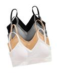 4 Pack Women's Seamless Bralettes with Padded Cups