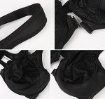 DotVol Women's Front Closure Wide Strap Underwire Bra Lace Plus Size U-Back Unlined Everyday Bra(Black,40E)