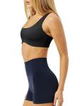 Backless Black Scoop Neck Sports Bra for Women