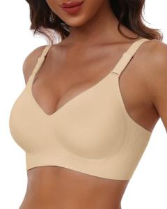 Horisun Seamless Wireless Push-Up Bra for Women