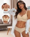 Horisun Seamless Wireless Push-Up Bra for Women