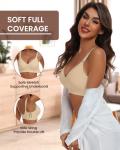 Horisun Seamless Wireless Push-Up Bra for Women