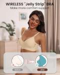 Horisun Seamless Wireless Push-Up Bra for Women