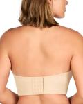 Beige Strapless Longline Bra for Plus Size