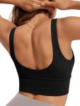ODODOS Women's Black Longline Sports Bra - Medium