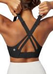 Supportive Adjustable Sports Bra for Yoga - Black