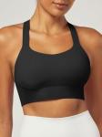 Supportive Adjustable Sports Bra for Yoga - Black