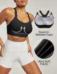 Supportive Adjustable Sports Bra for Yoga - Black