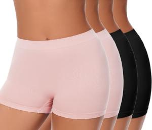 Plus Size High Waisted Boyshorts 4 Pack