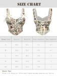 Floral Lace-Up Corset Top for Women