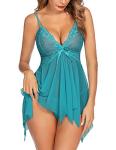 Avidlove Lace Babydoll Lingerie for Women, Teal
