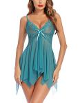 Avidlove Lace Babydoll Lingerie for Women, Teal