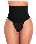 Lacy High-Waisted Tummy Control Shaping Thong