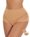 WOWENY Seamless Tummy Control Mesh Briefs - 2 Pack