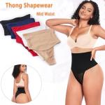 Lacy High-Waisted Tummy Control Shaping Thong