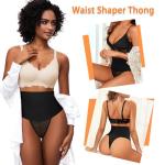 Lacy High-Waisted Tummy Control Shaping Thong