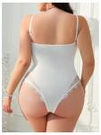 Plus Size Lace Sheer Bodysuit Teddy Nightwear