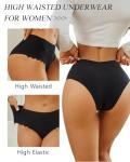 High Waisted No Show Seamless Underwear 6 Pack