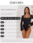 Reoria Women's Sheer Long Sleeve Bodysuit - Black
