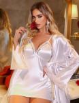 Girece Silk Lace Babydoll Nightgown for Women