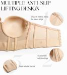 Lemorosy Plus Size Strapless Longline Bra