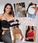 Lemorosy Plus Size Strapless Longline Bra