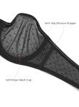 DOBREVA Women's Strapless Bra See Through Sheer Underwired Bras Unlined Plus Size Black 38E