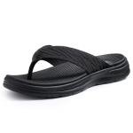 KIDMI Women's Black Sport Flip Flops, Size 42
