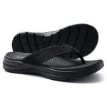KIDMI Women's Black Sport Flip Flops, Size 42