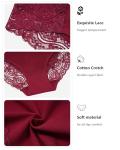 LEVAO Women's Lace Cheeky Bikini Panties 6 Pack