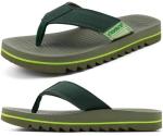 Men’s Green Arch Support Flip Flops for Summer