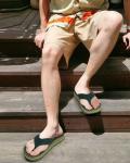 Men’s Green Arch Support Flip Flops for Summer