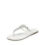 Dressy Rhinestone T-Strap Flip Flops for Women