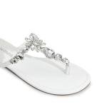 Dressy Rhinestone T-Strap Flip Flops for Women