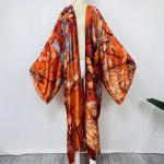 Silk Feel Beach Cover-Up Kimono for Women