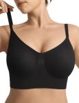 Comfortable Black Seamless Bralettes with Support
