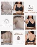 Wireless Push-Up Bra for Full Support, Black 3X