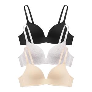 3-Piece Wireless Plunge T-Shirt Bra Set