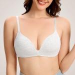 3-Piece Wireless Plunge T-Shirt Bra Set