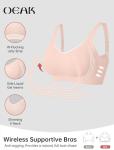 Womens Wireless Push Up Seamless Bra 2XL Nude