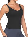 Women's Wirefree Padded Longline Sports Bra Black