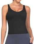Women's Wirefree Padded Longline Sports Bra Black