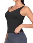 Women's Wirefree Padded Longline Sports Bra Black